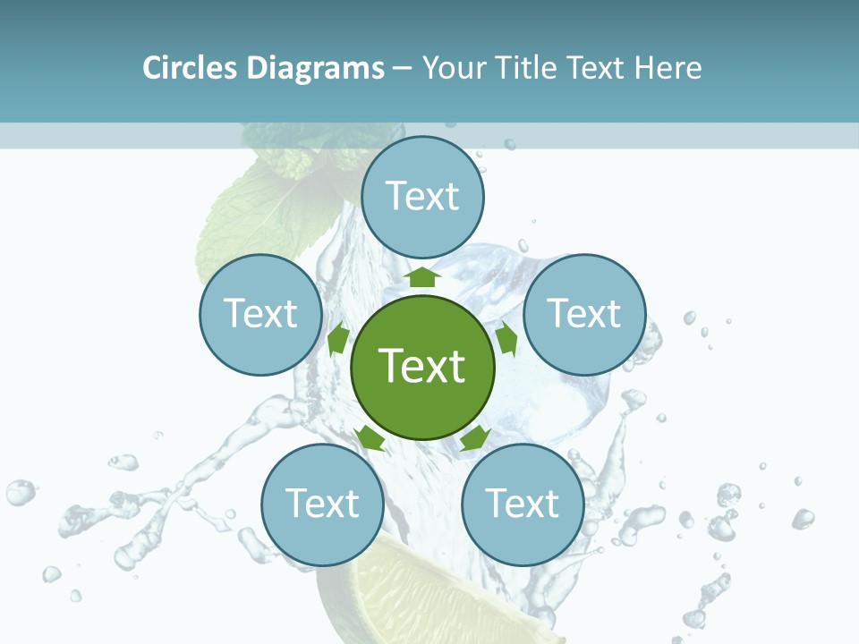 White Herb Cocktail PowerPoint Template