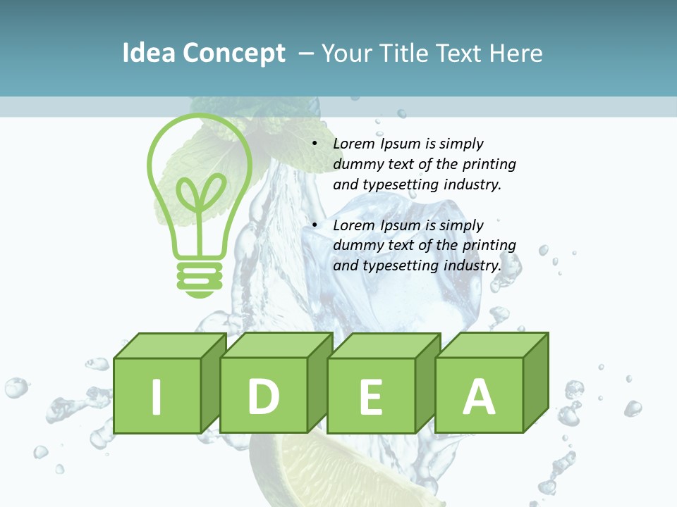 White Herb Cocktail PowerPoint Template