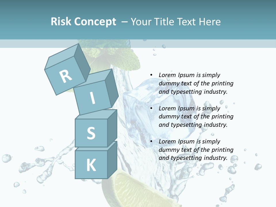 White Herb Cocktail PowerPoint Template