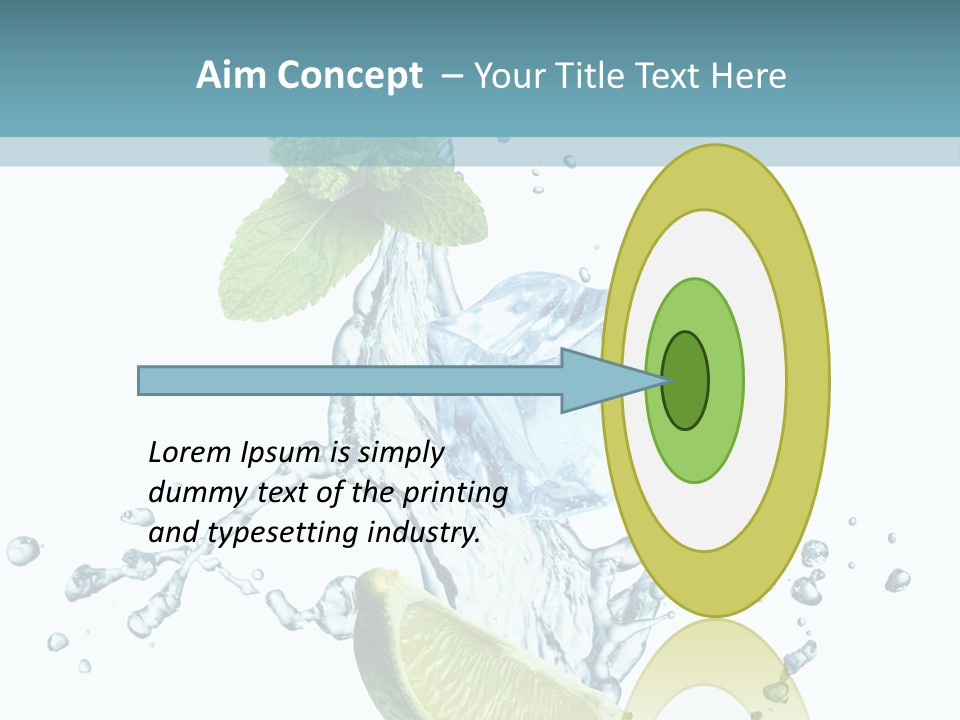 White Herb Cocktail PowerPoint Template