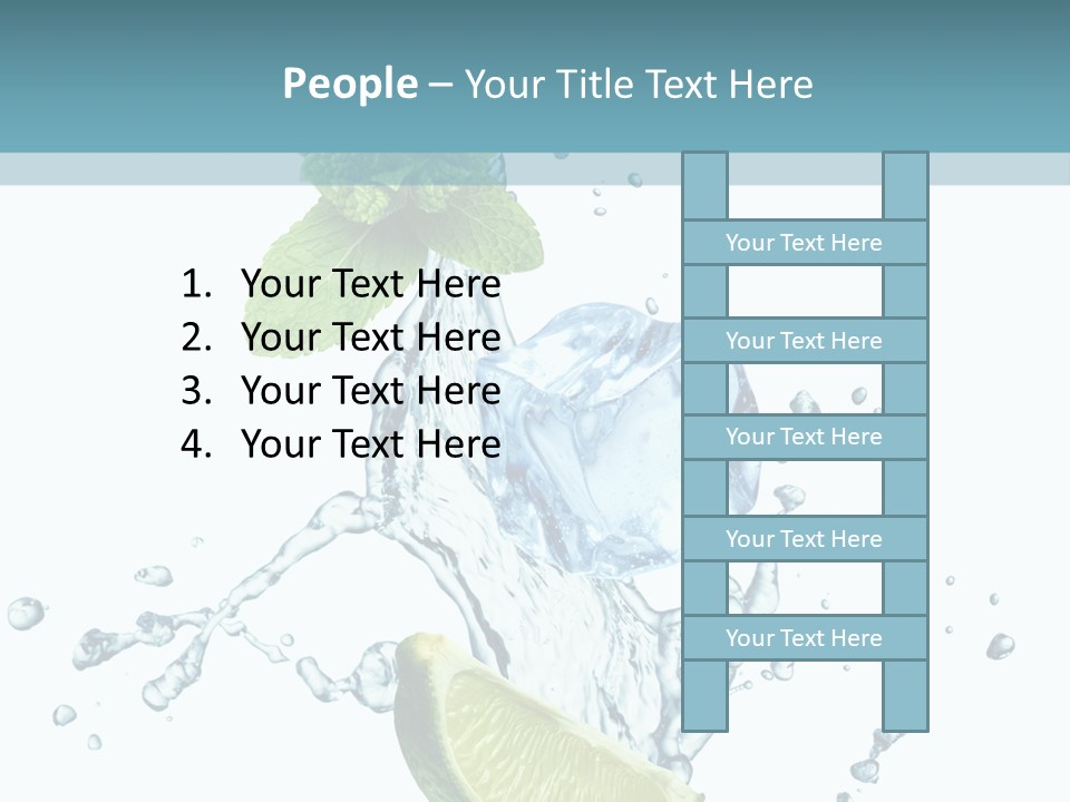 White Herb Cocktail PowerPoint Template