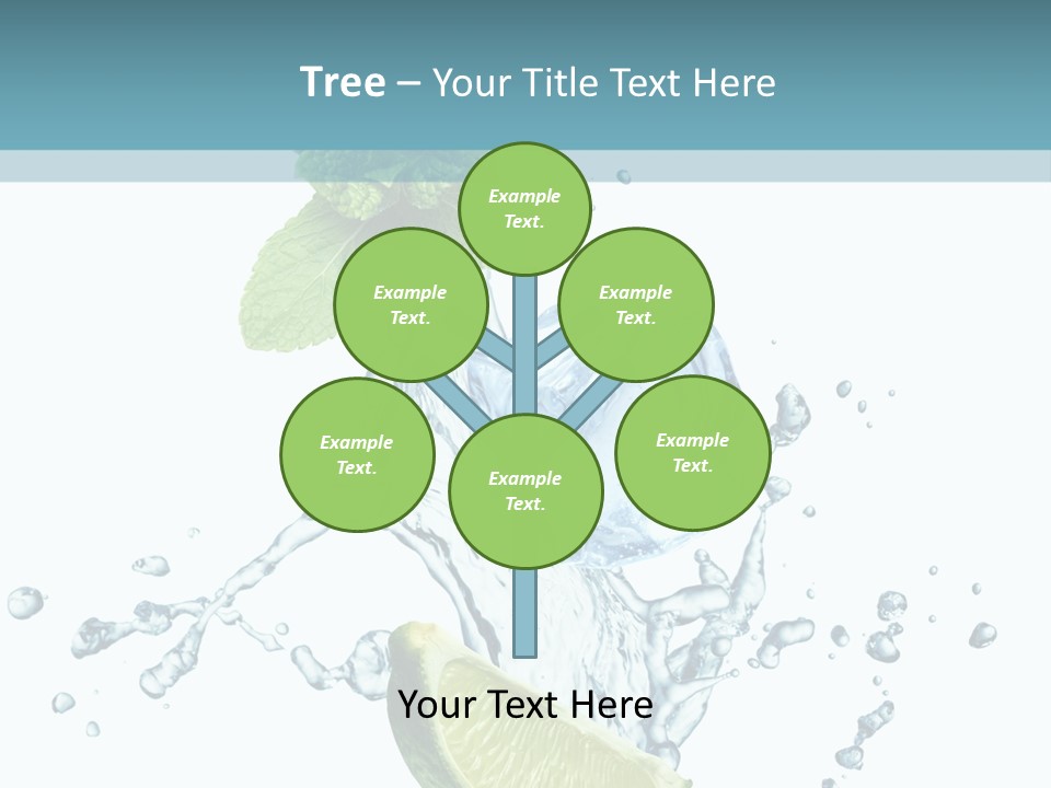 White Herb Cocktail PowerPoint Template