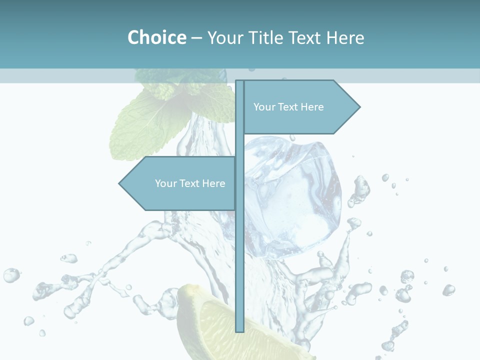 White Herb Cocktail PowerPoint Template