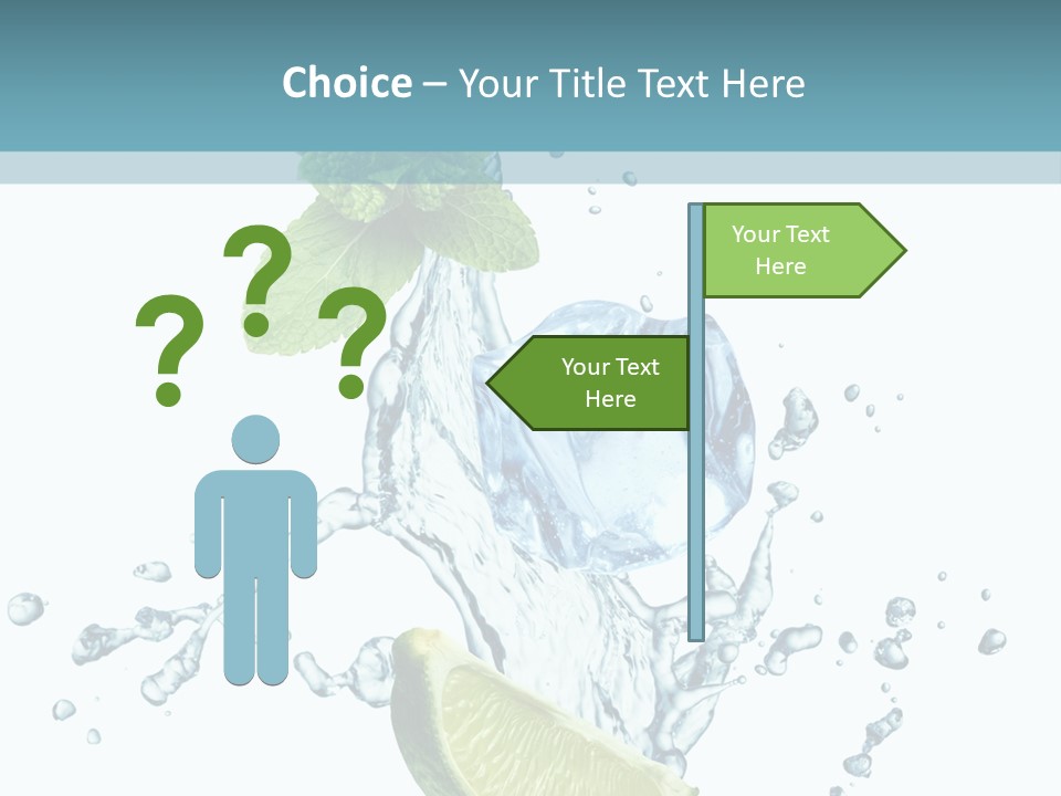 White Herb Cocktail PowerPoint Template