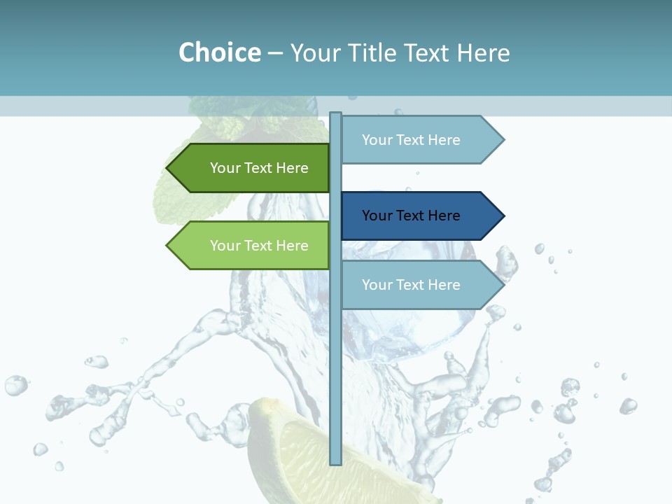 White Herb Cocktail PowerPoint Template