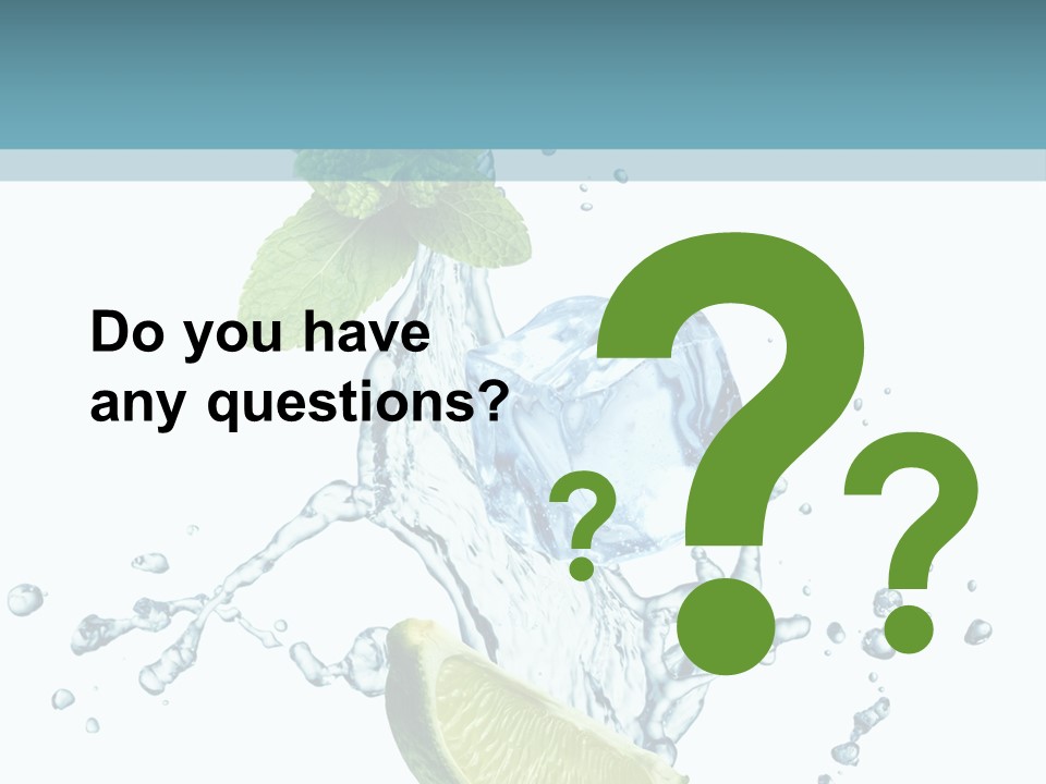 White Herb Cocktail PowerPoint Template