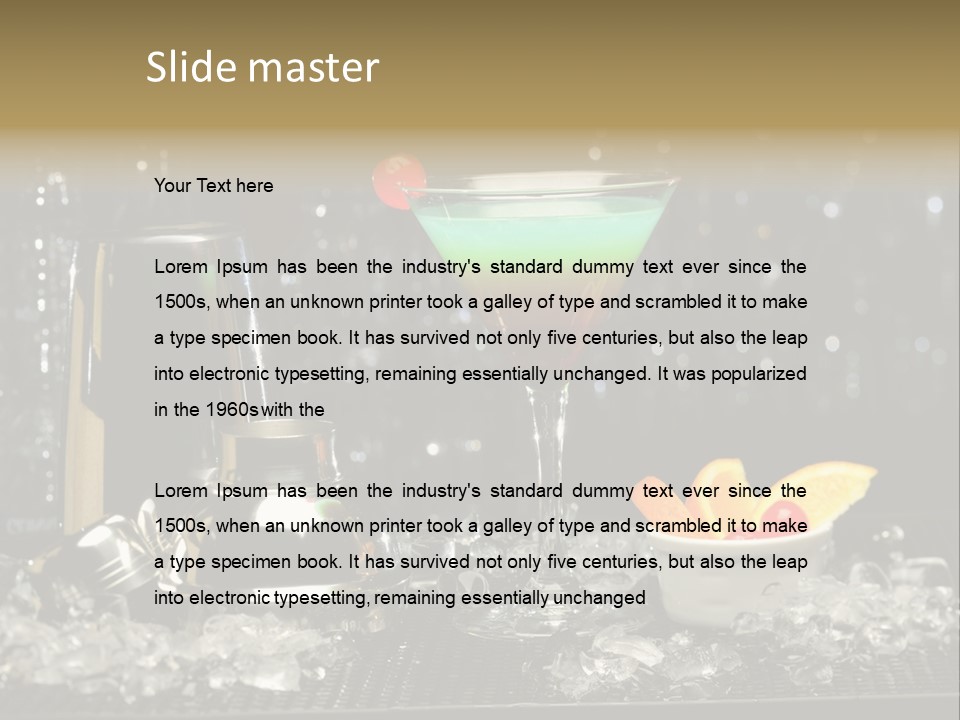 Cherry Vodka Curacao PowerPoint Template