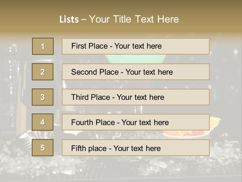 Cherry Vodka Curacao PowerPoint Template