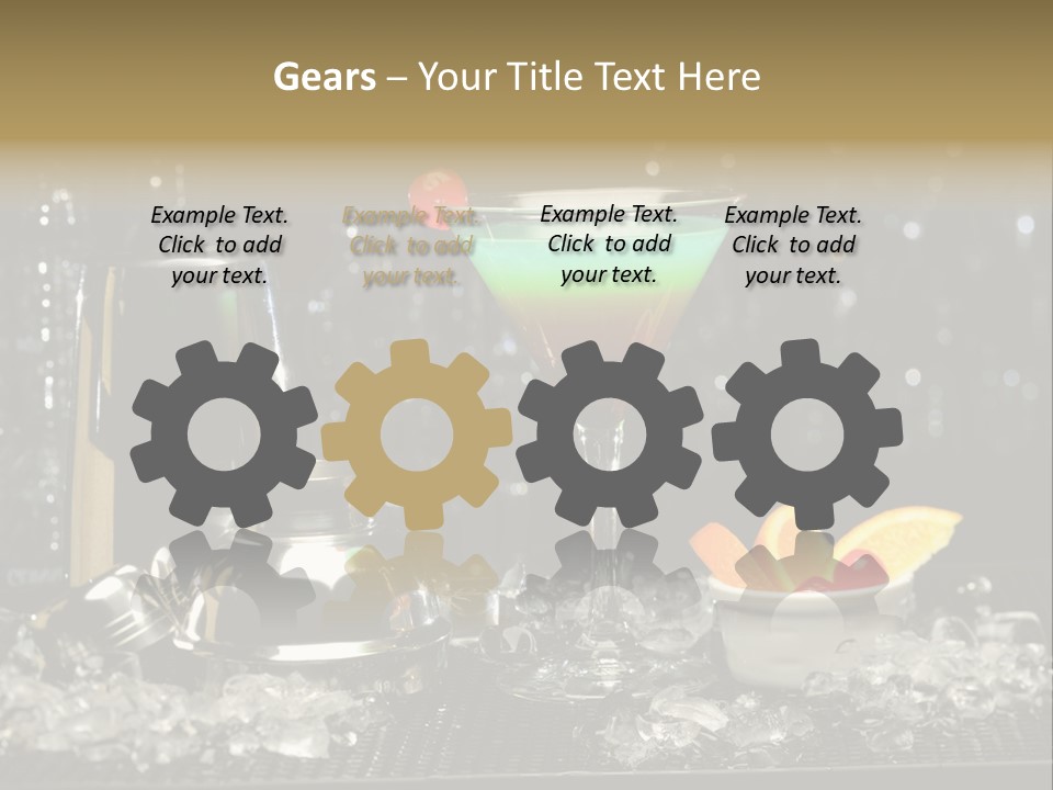 Cherry Vodka Curacao PowerPoint Template