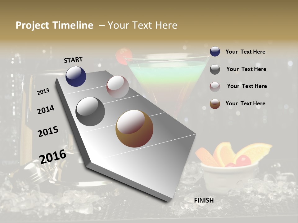 Cherry Vodka Curacao PowerPoint Template