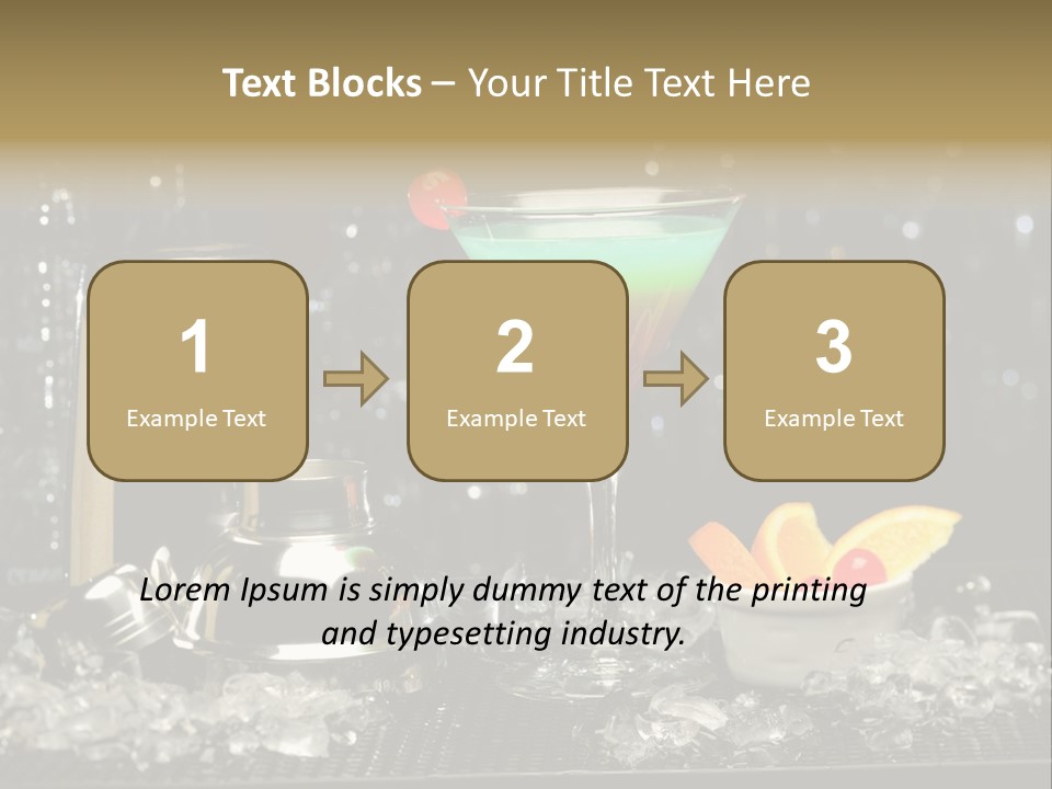 Cherry Vodka Curacao PowerPoint Template