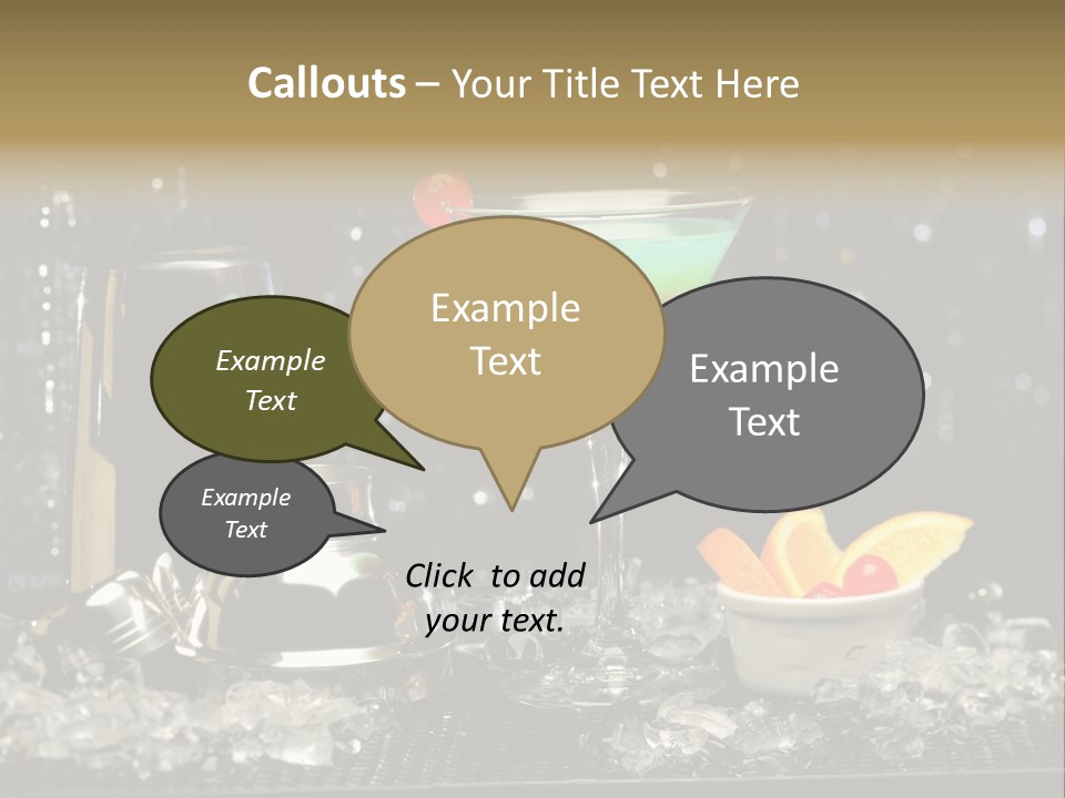 Cherry Vodka Curacao PowerPoint Template