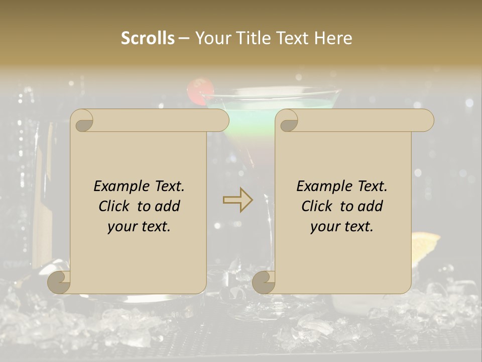 Cherry Vodka Curacao PowerPoint Template