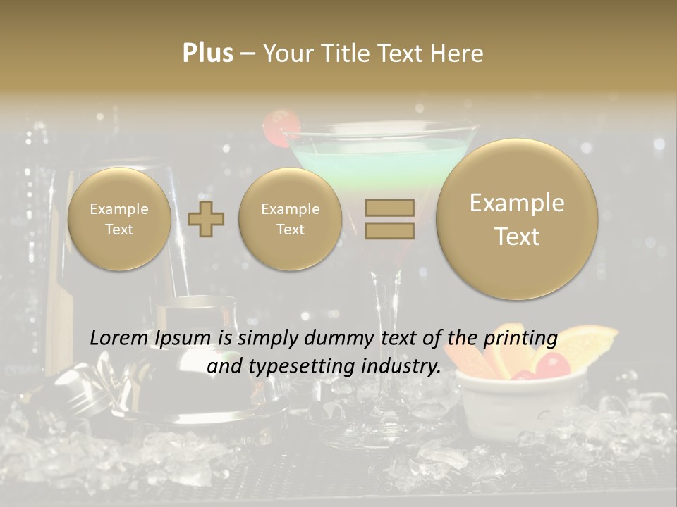 Cherry Vodka Curacao PowerPoint Template