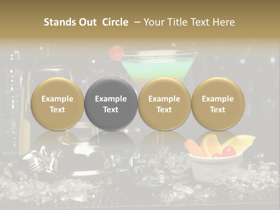 Cherry Vodka Curacao PowerPoint Template