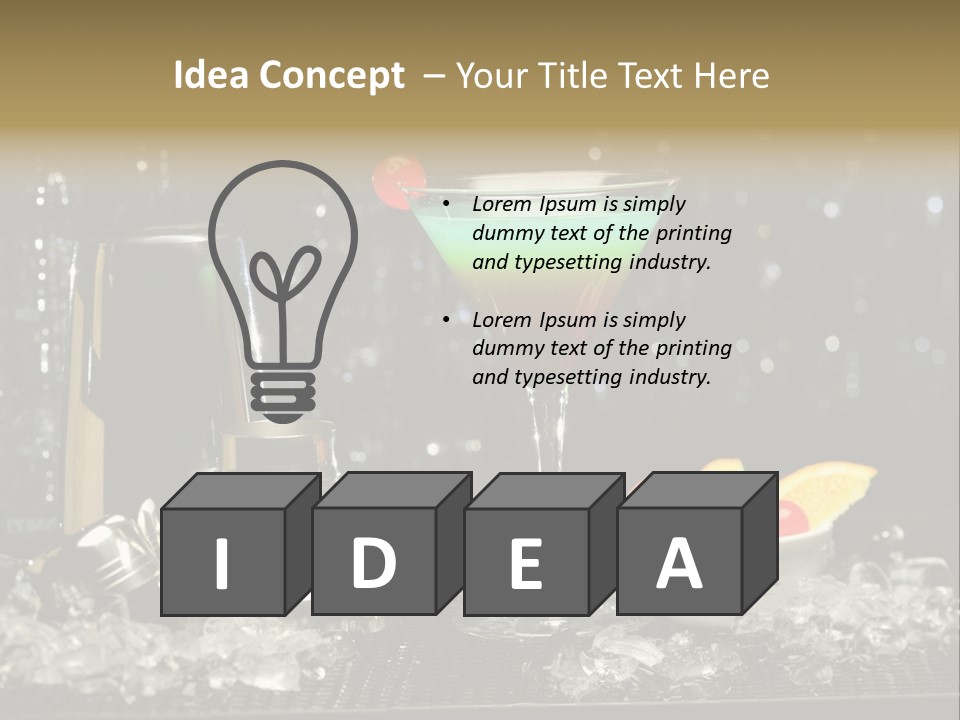 Cherry Vodka Curacao PowerPoint Template