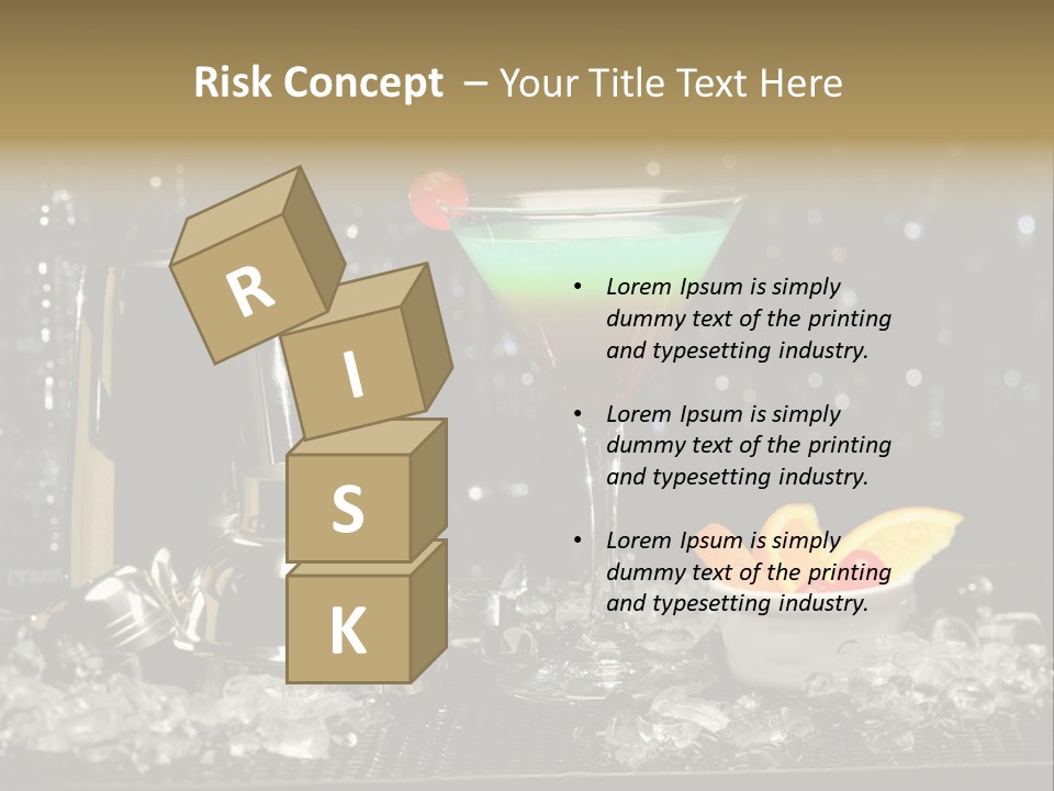 Cherry Vodka Curacao PowerPoint Template