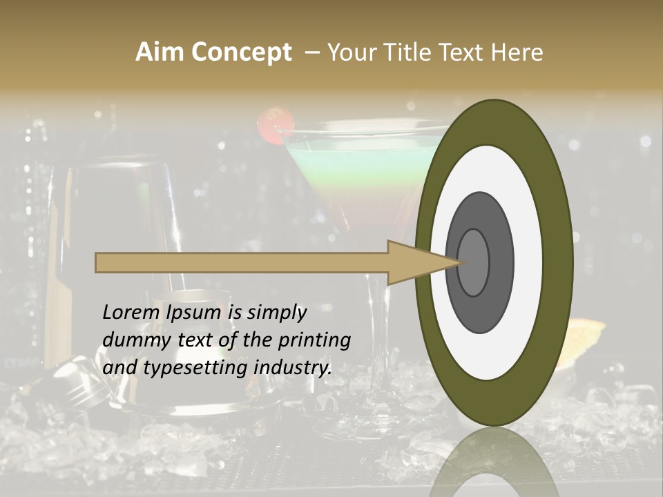 Cherry Vodka Curacao PowerPoint Template