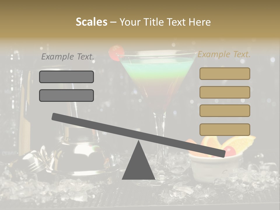 Cherry Vodka Curacao PowerPoint Template