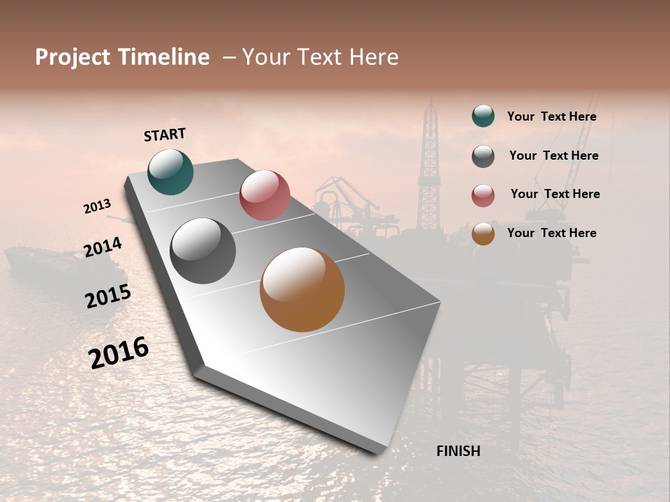 Oil Maintenance Drilling PowerPoint Template