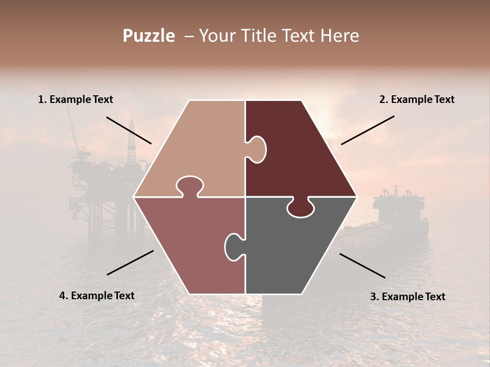 Fire Plant Gear PowerPoint Template