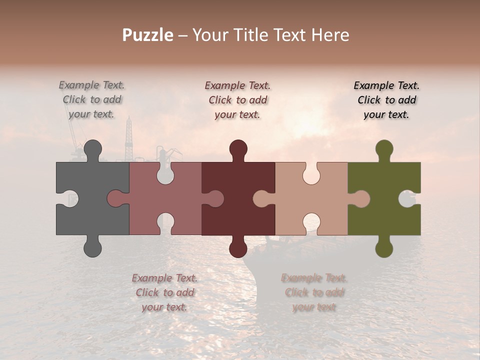 Fire Plant Gear PowerPoint Template