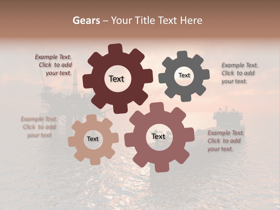 Fire Plant Gear PowerPoint Template