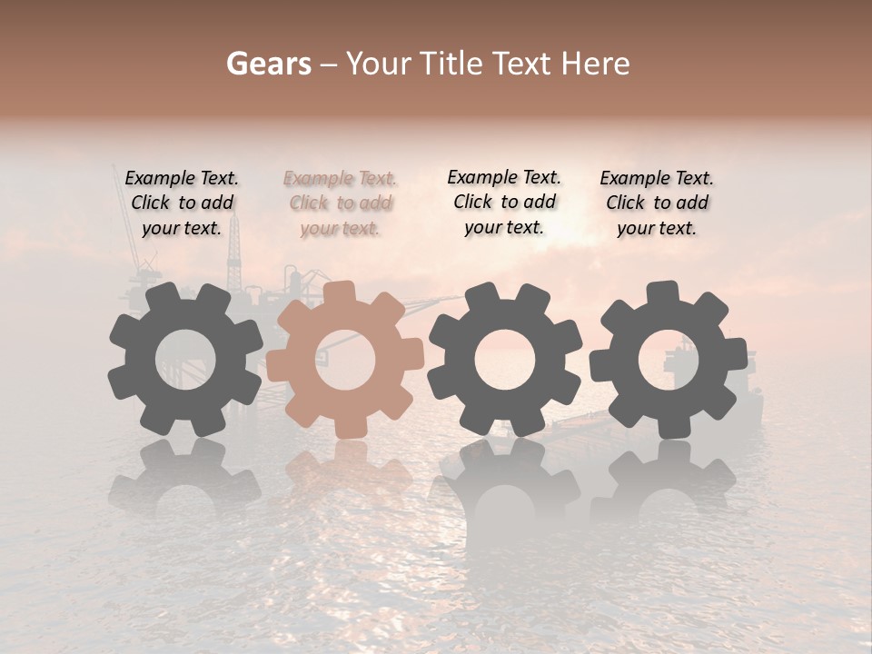 Fire Plant Gear PowerPoint Template