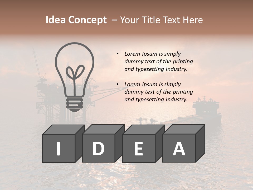 Fire Plant Gear PowerPoint Template