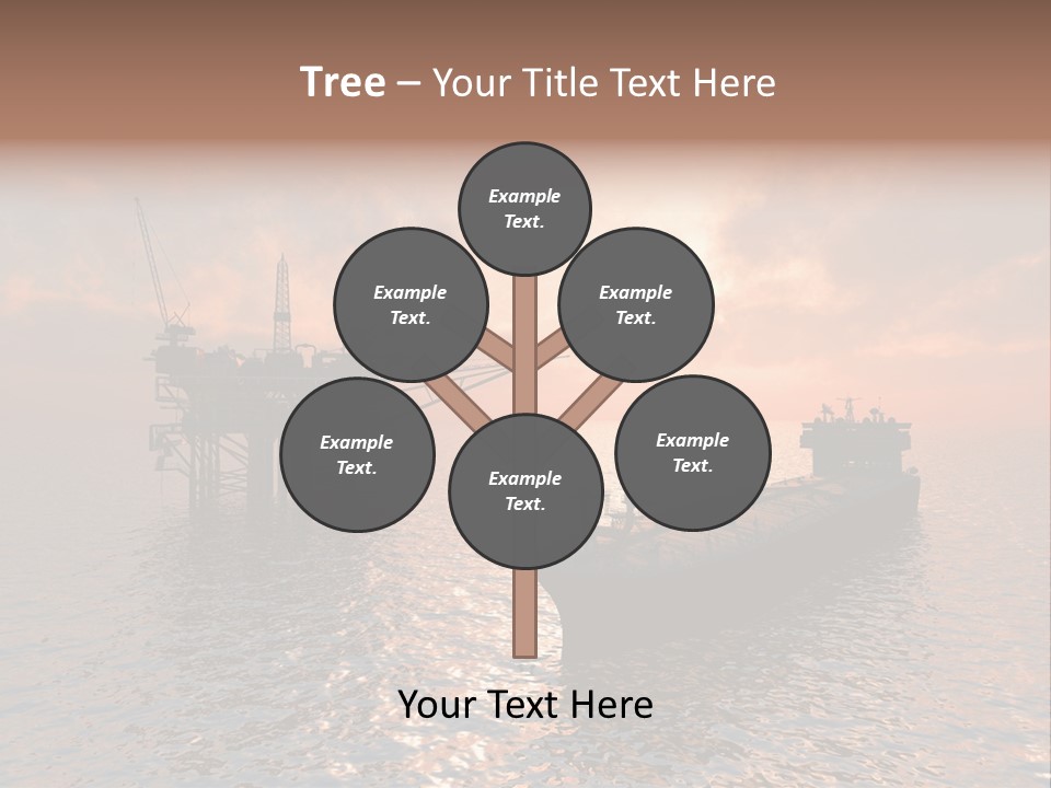 Fire Plant Gear PowerPoint Template