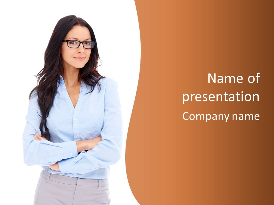 Success Businesswomen Portrait PowerPoint Template