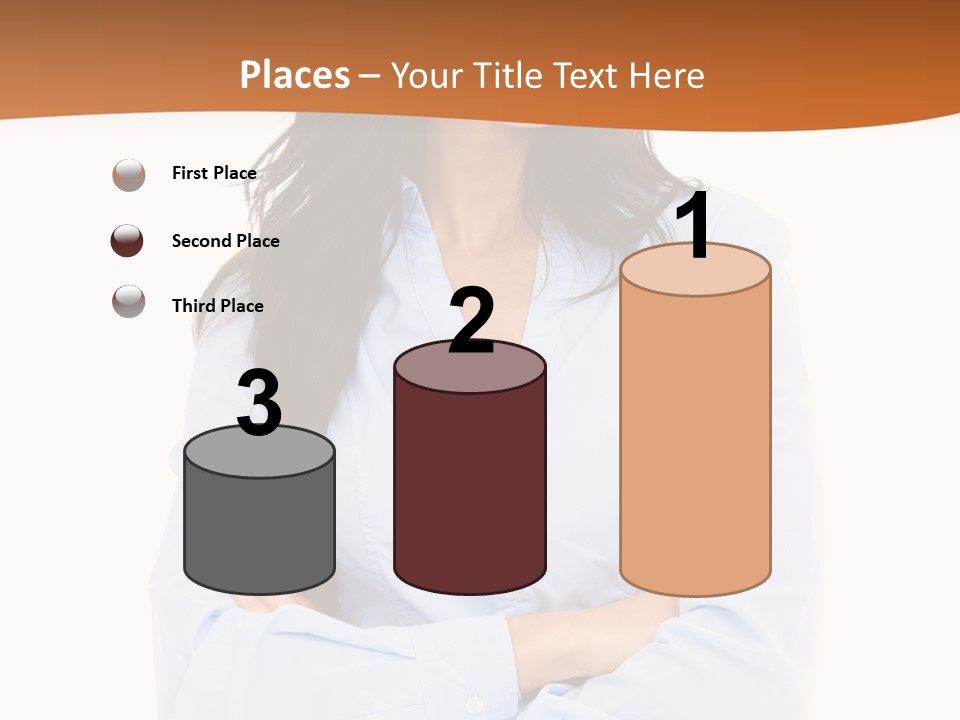 Success Businesswomen Portrait PowerPoint Template