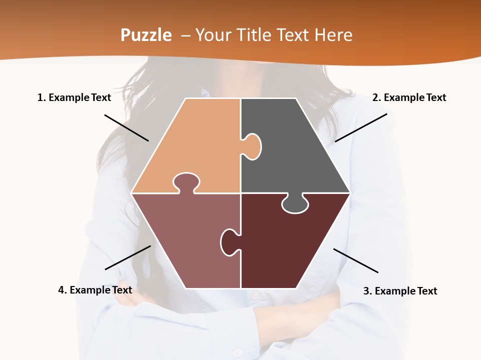 Success Businesswomen Portrait PowerPoint Template