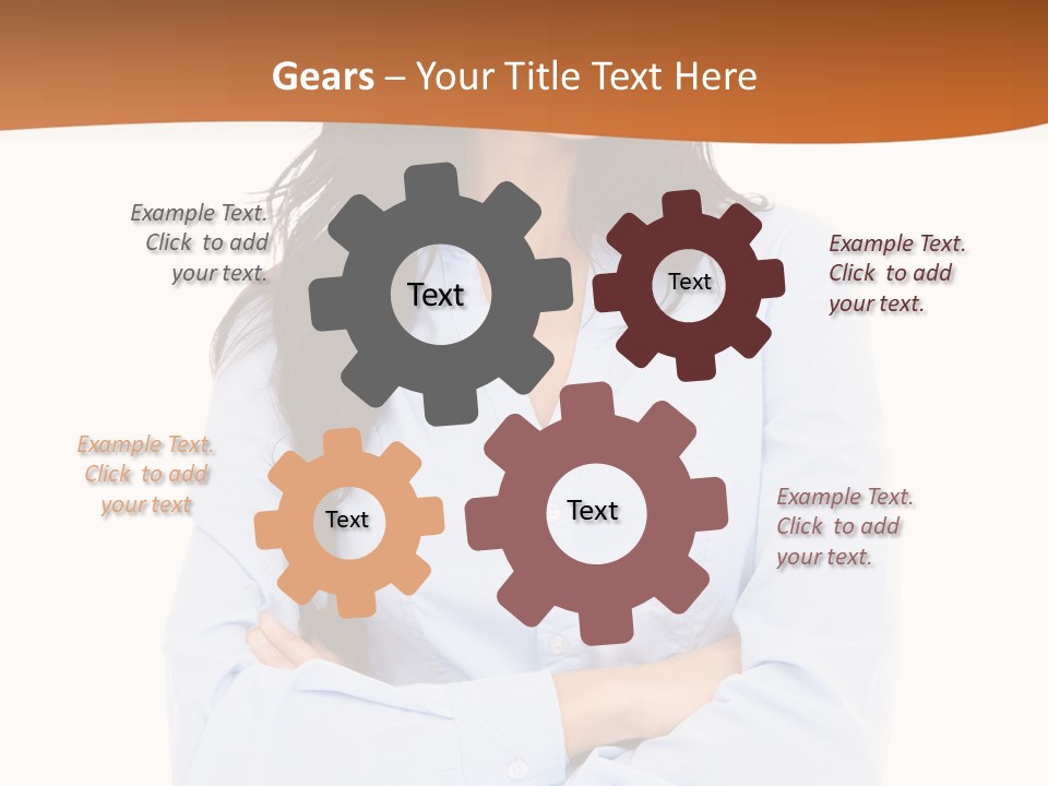 Success Businesswomen Portrait PowerPoint Template