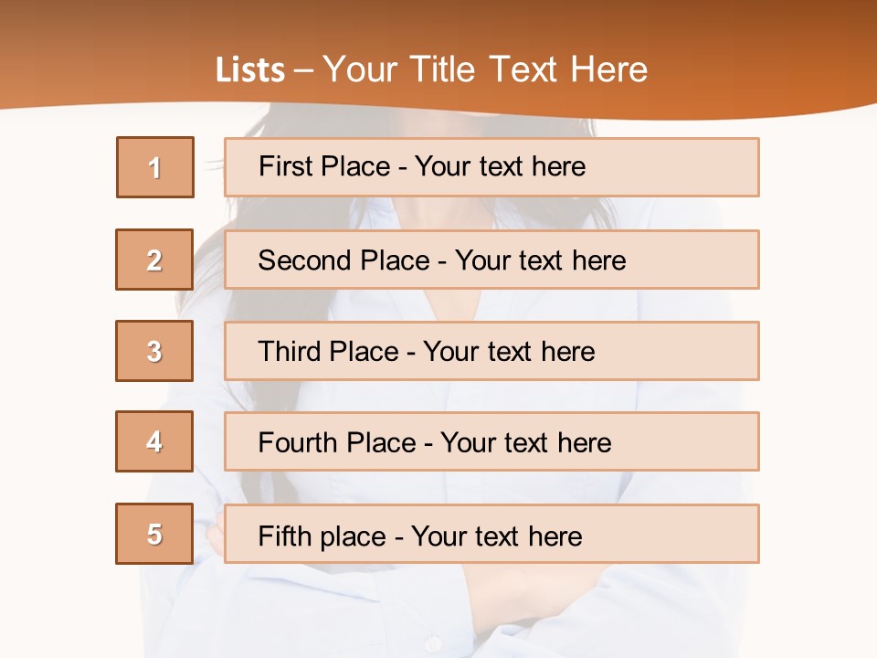 Success Businesswomen Portrait PowerPoint Template