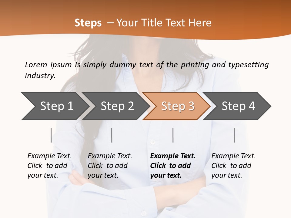 Success Businesswomen Portrait PowerPoint Template