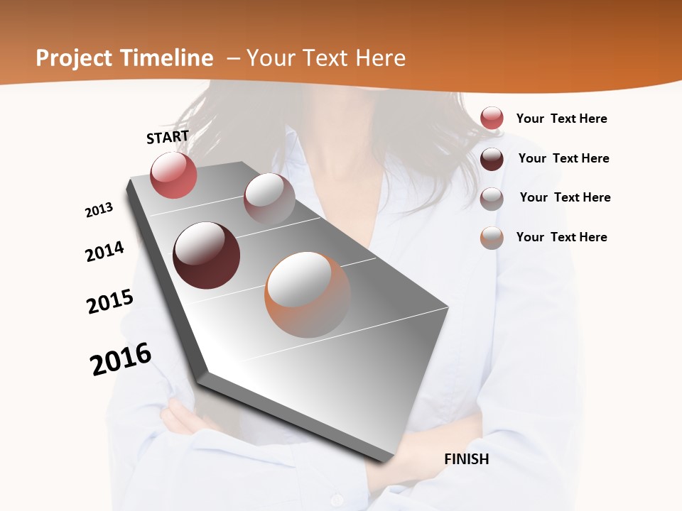 Success Businesswomen Portrait PowerPoint Template