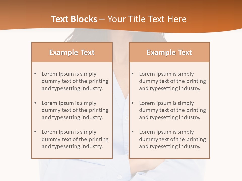 Success Businesswomen Portrait PowerPoint Template