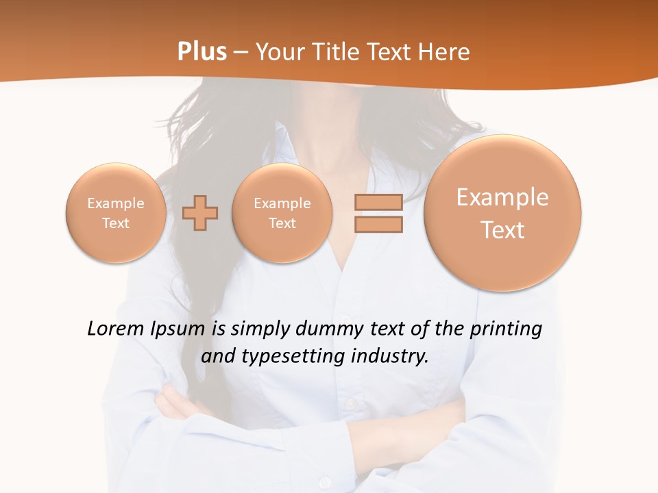 Success Businesswomen Portrait PowerPoint Template