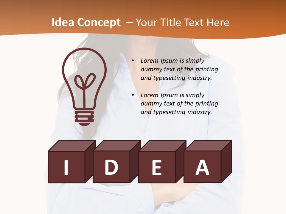 Success Businesswomen Portrait PowerPoint Template