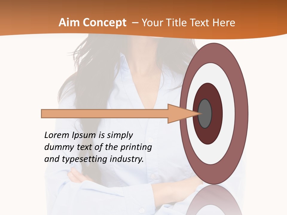 Success Businesswomen Portrait PowerPoint Template