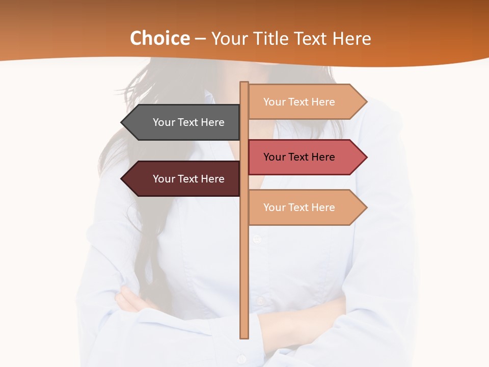 Success Businesswomen Portrait PowerPoint Template