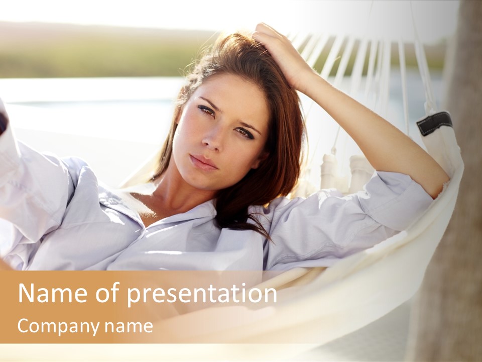 Attractive Femininity Youthful PowerPoint Template