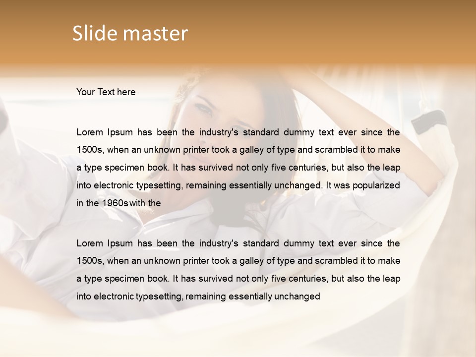 Attractive Femininity Youthful PowerPoint Template