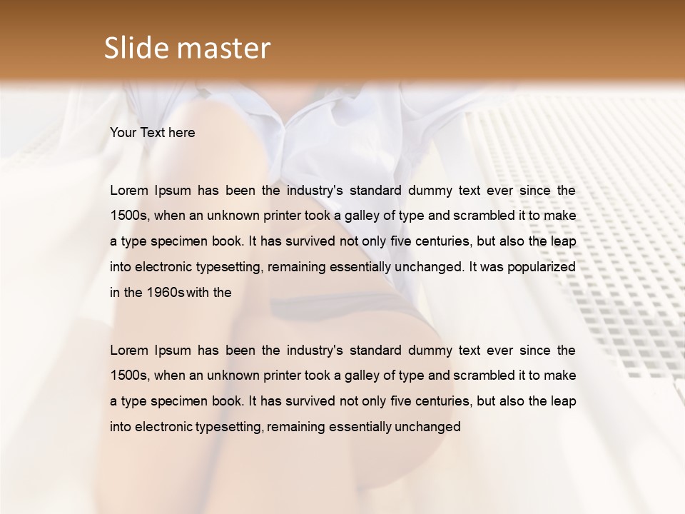 Girl Brunette Sensuality PowerPoint Template