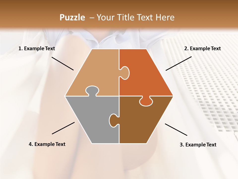 Girl Brunette Sensuality PowerPoint Template