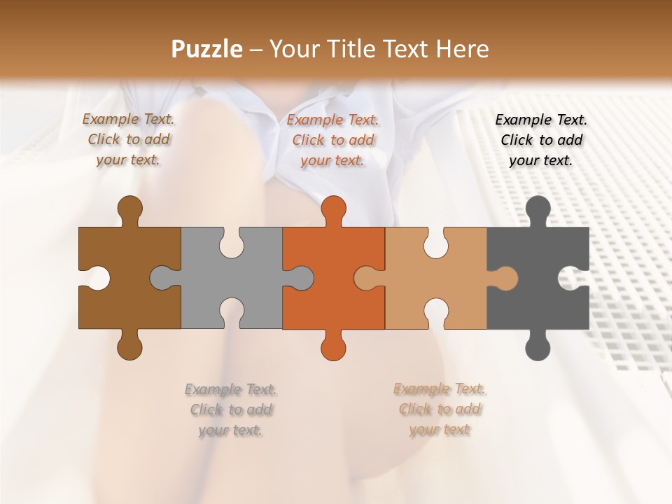 Girl Brunette Sensuality PowerPoint Template