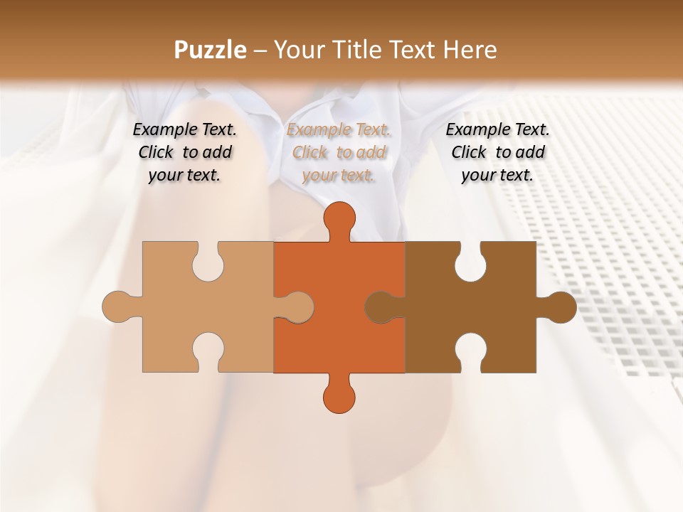 Girl Brunette Sensuality PowerPoint Template