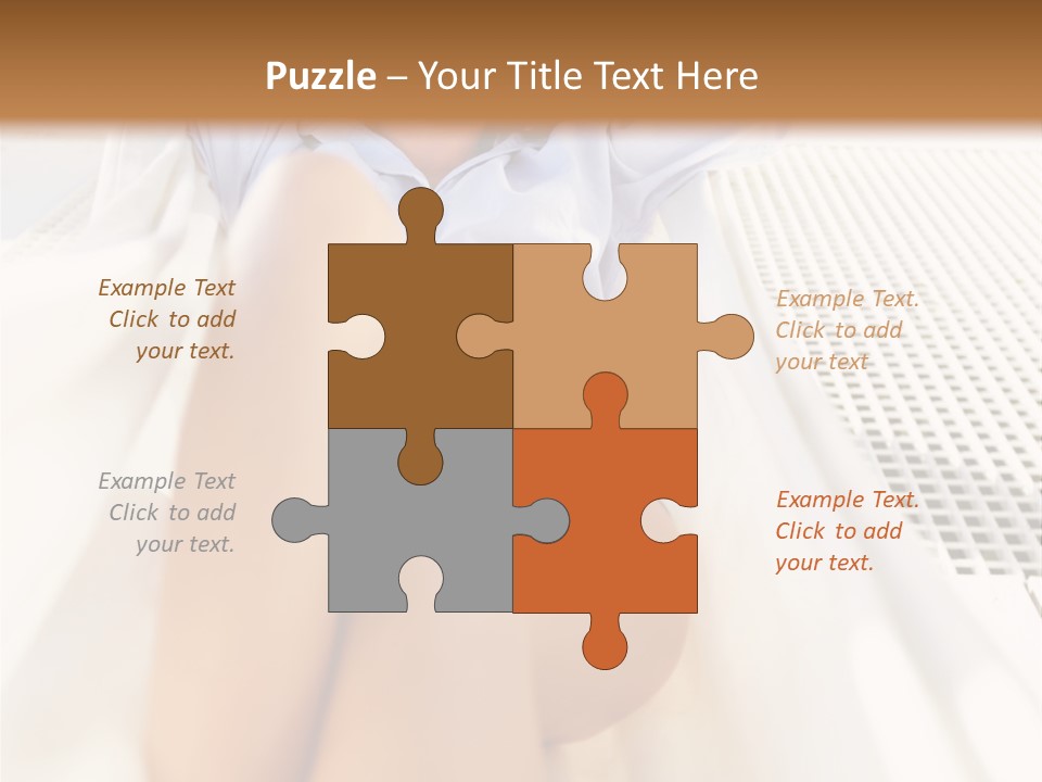 Girl Brunette Sensuality PowerPoint Template