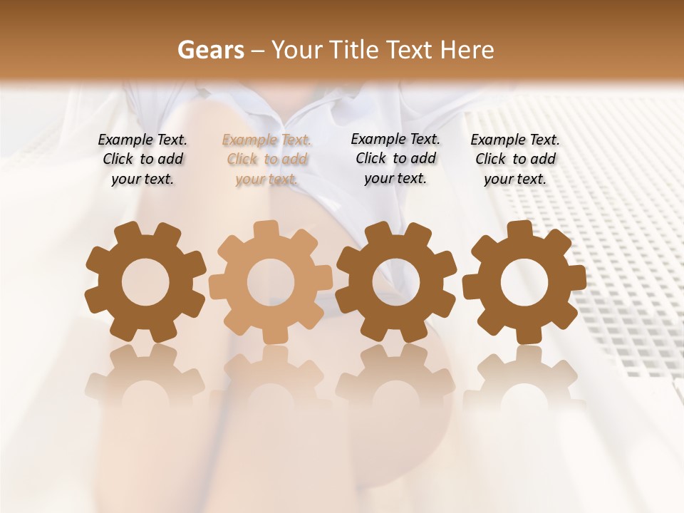 Girl Brunette Sensuality PowerPoint Template